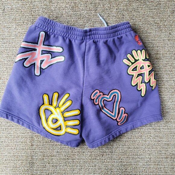 Adidas Originals Pride Knit Shorts Purple Love Unites Print Medium - Picture 5 of 10